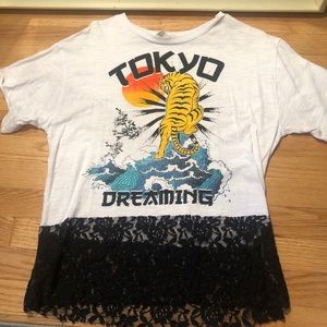 T-shirt with lace from forever 21